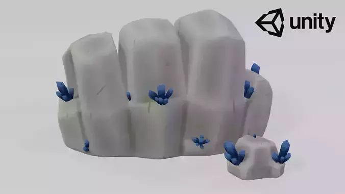 Ore mineral Low-poly 3D model