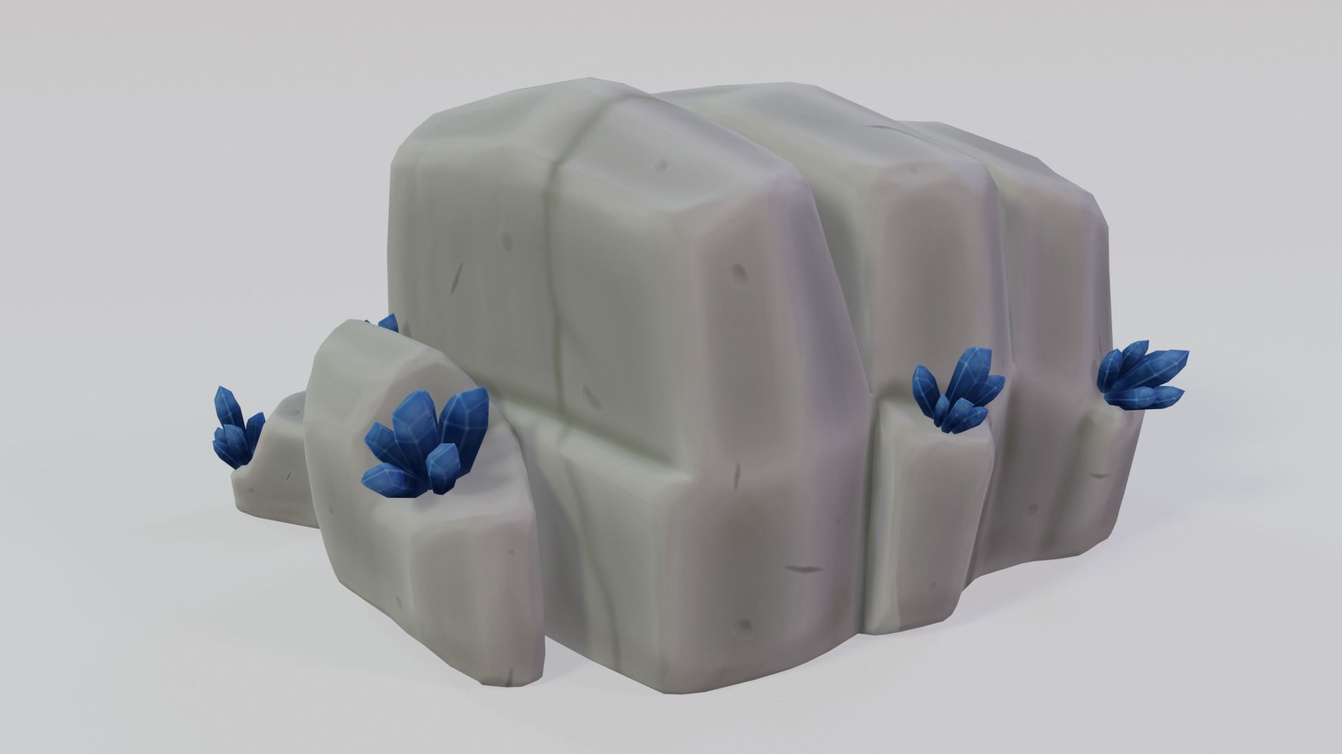 Ore mineral Low-poly 3D model_6