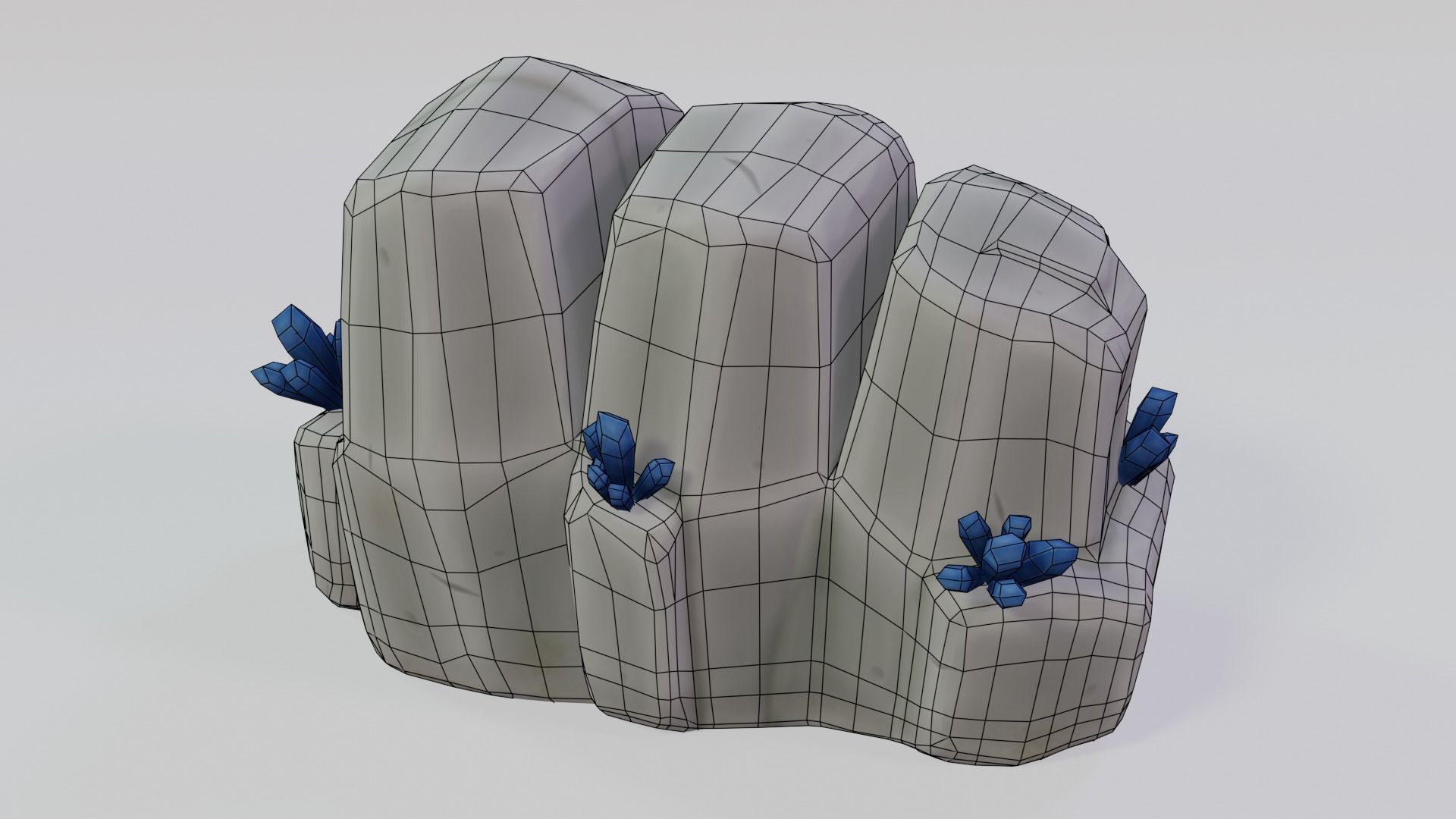 Ore mineral Low-poly 3D model_5