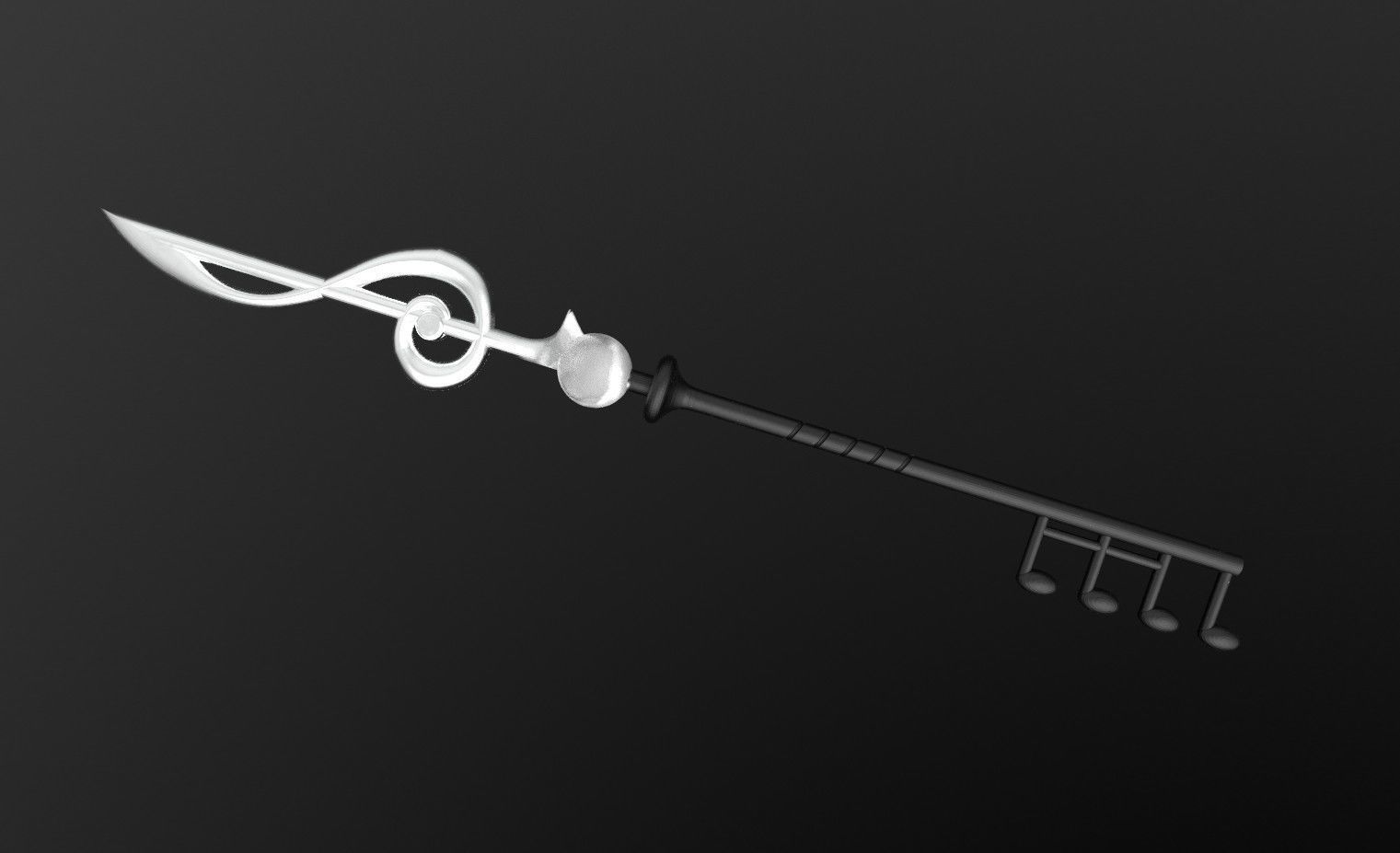 Locke and Key Music Box Key 3D model 3D printable OBJ STL