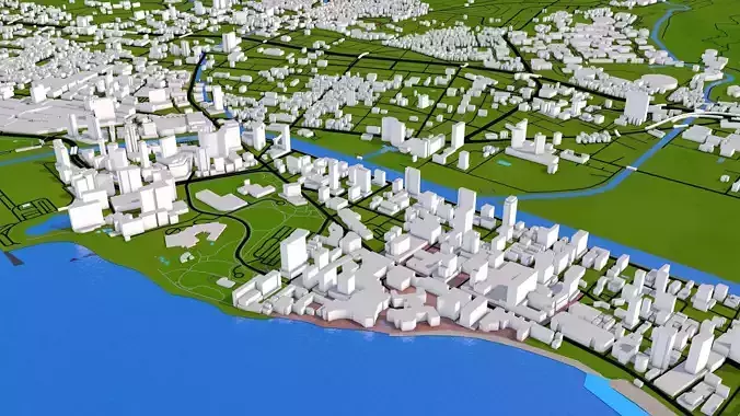 Hawaii City 3d model