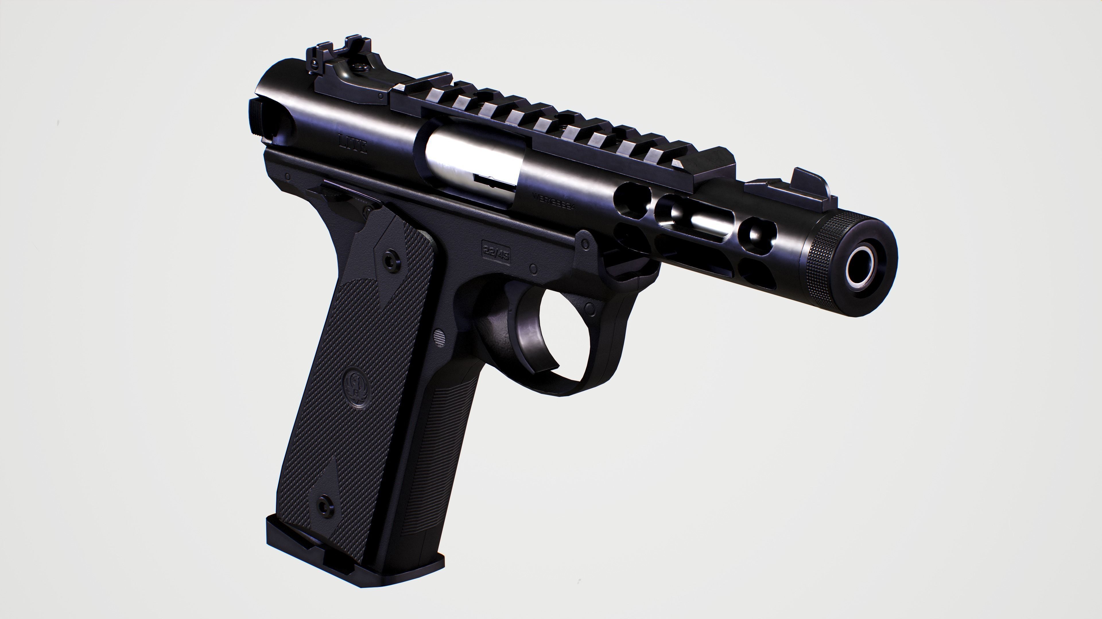 Ruger Mark IV Low-poly 3D model_5