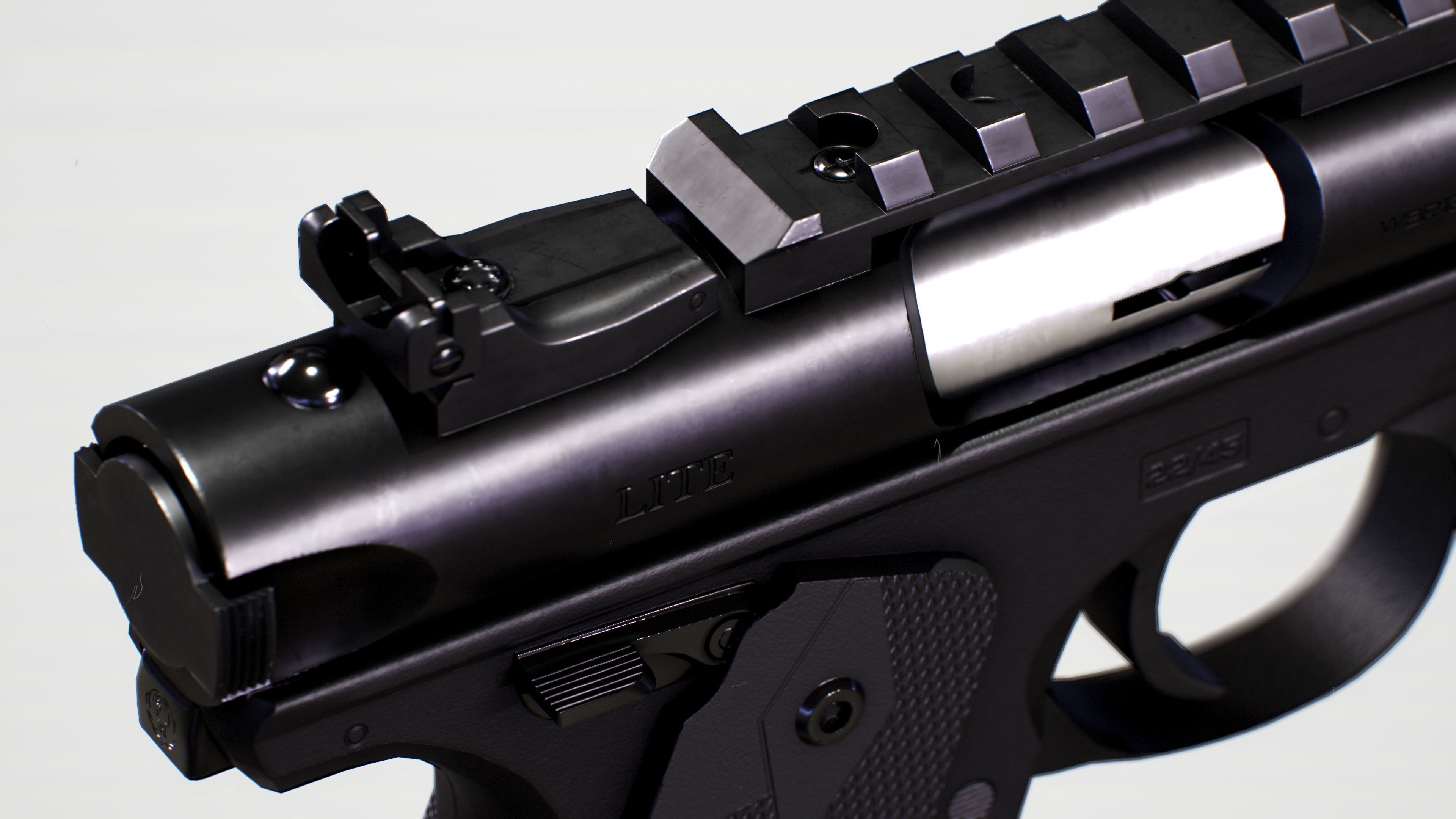 Ruger Mark IV Low-poly 3D model_4