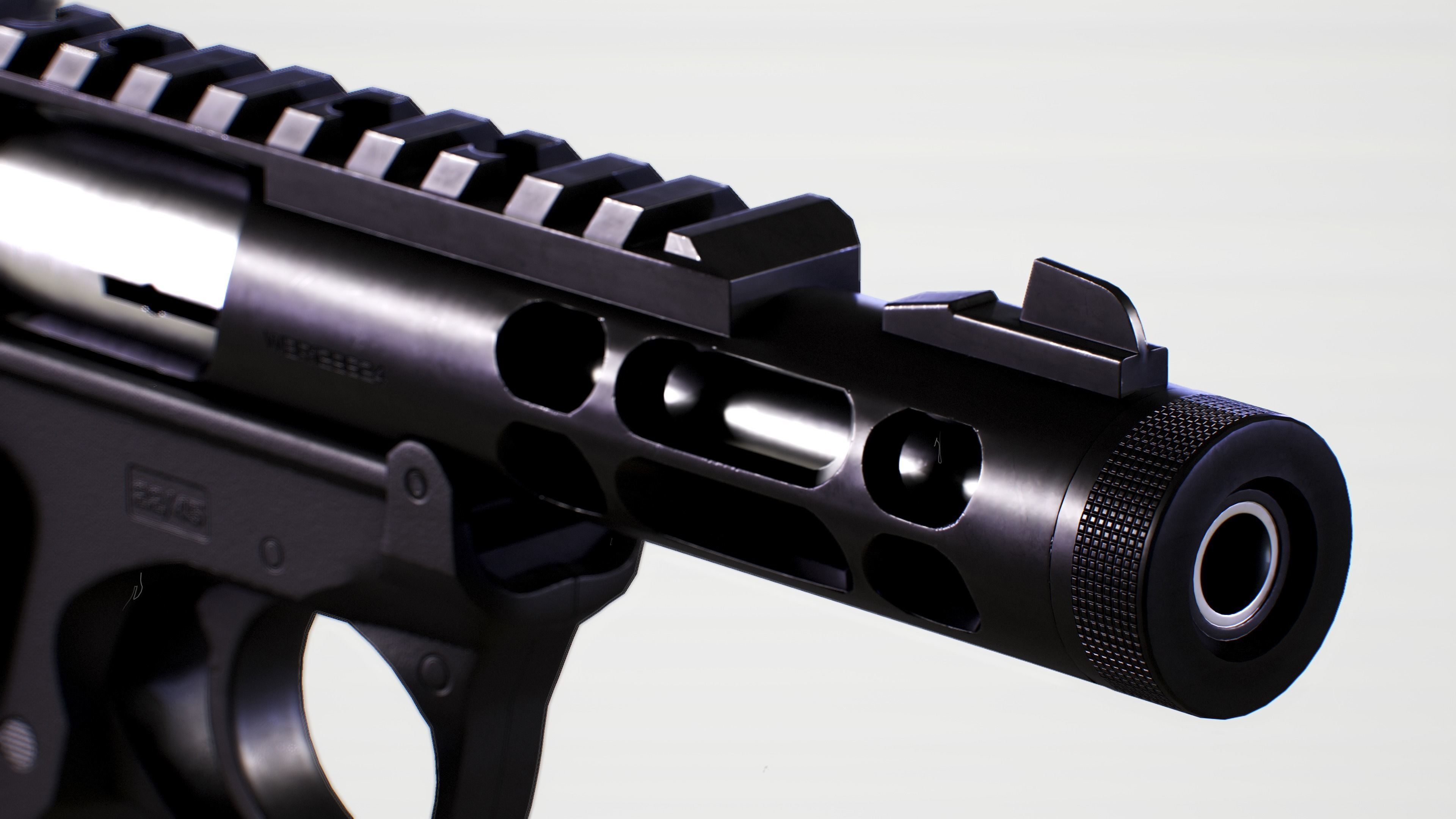 Ruger Mark IV Low-poly 3D model_3