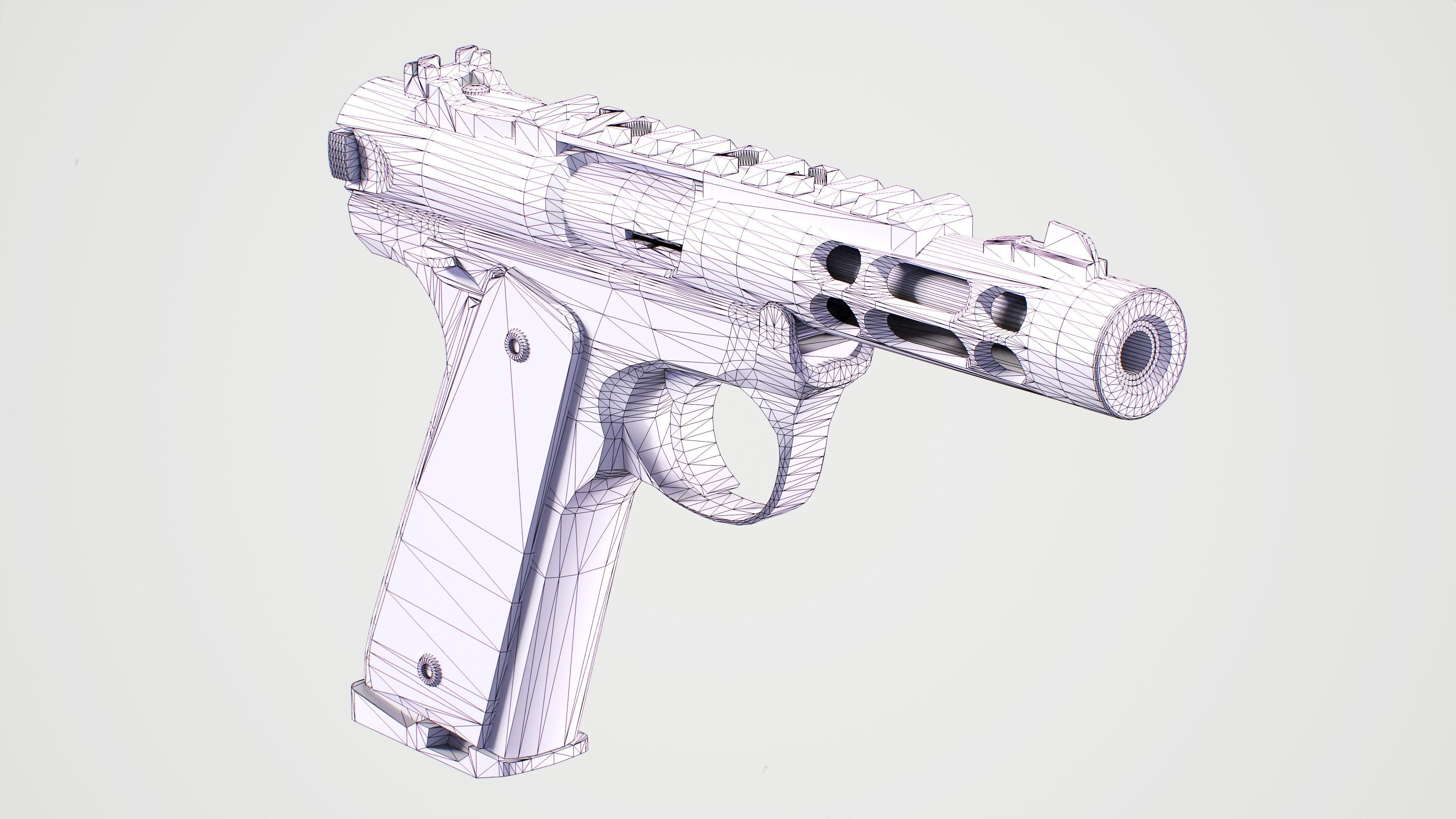 Ruger Mark IV Low-poly 3D model_6