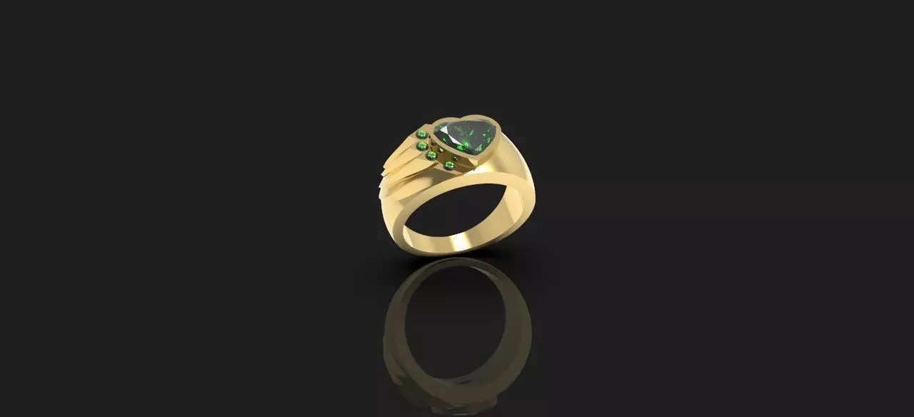 Anillo 15 corazon  3D print model_0