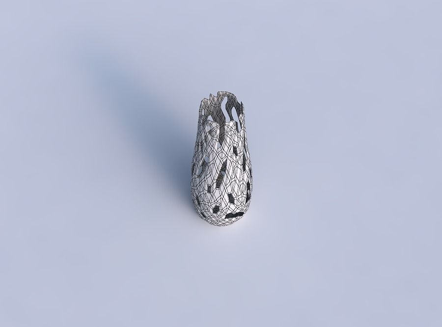 Vase with faceted cuts 3D print model_6