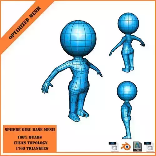 Sphere Girl Base Mesh