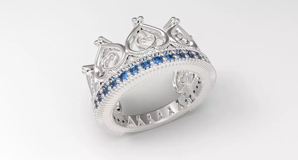 Anillo corazones 3D print model_0