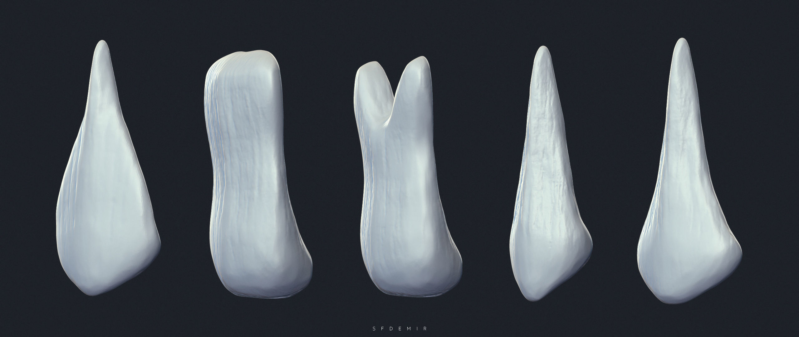 SFDEMIR Teeth IMM Brushes  Low-poly 3D model_13