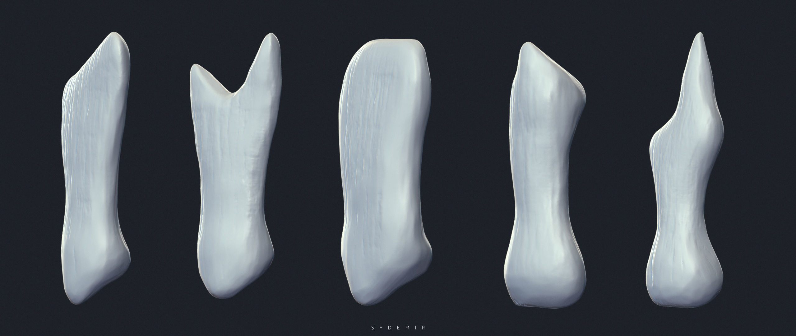 SFDEMIR Teeth IMM Brushes  Low-poly 3D model_11