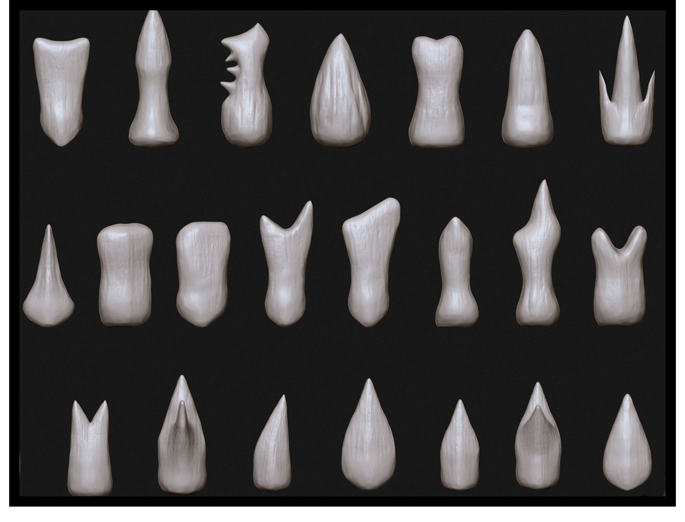 SFDEMIR Teeth IMM Brushes  Low-poly 3D model_1