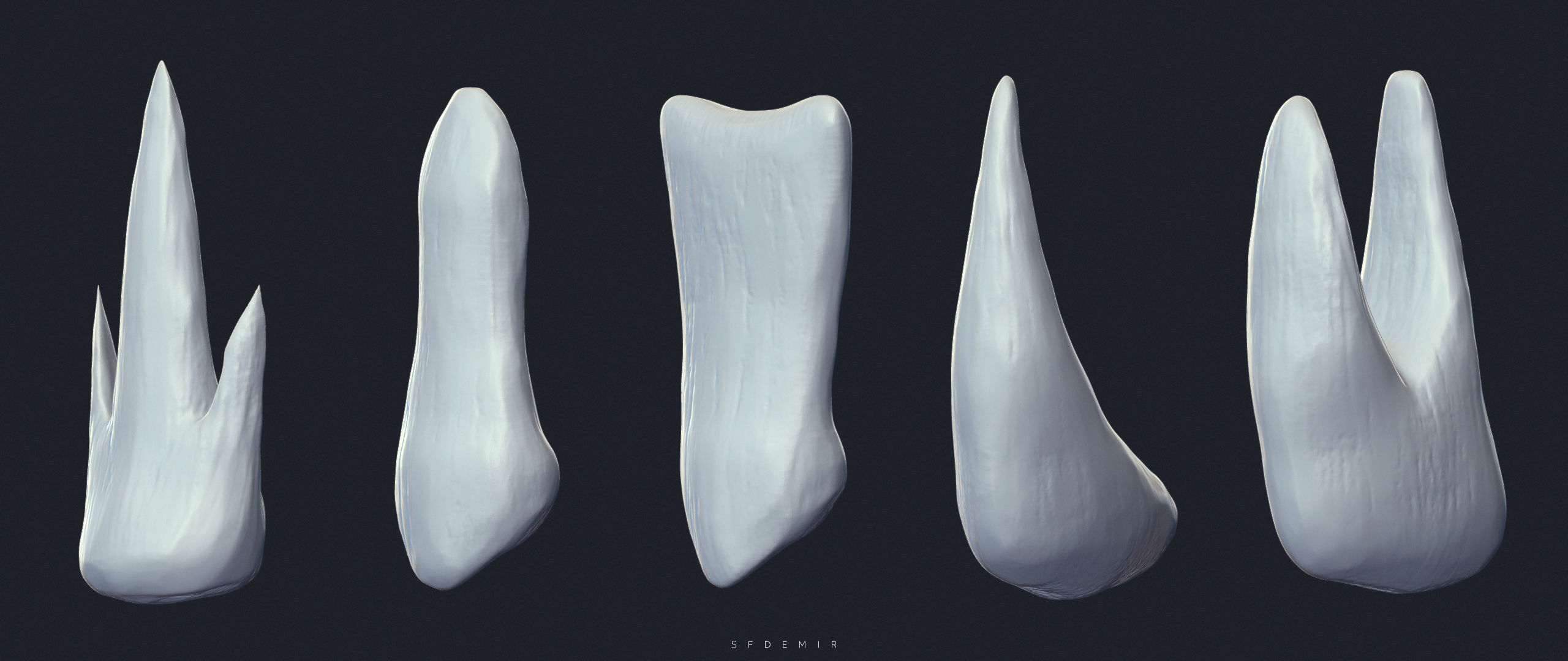 SFDEMIR Teeth IMM Brushes  Low-poly 3D model_10
