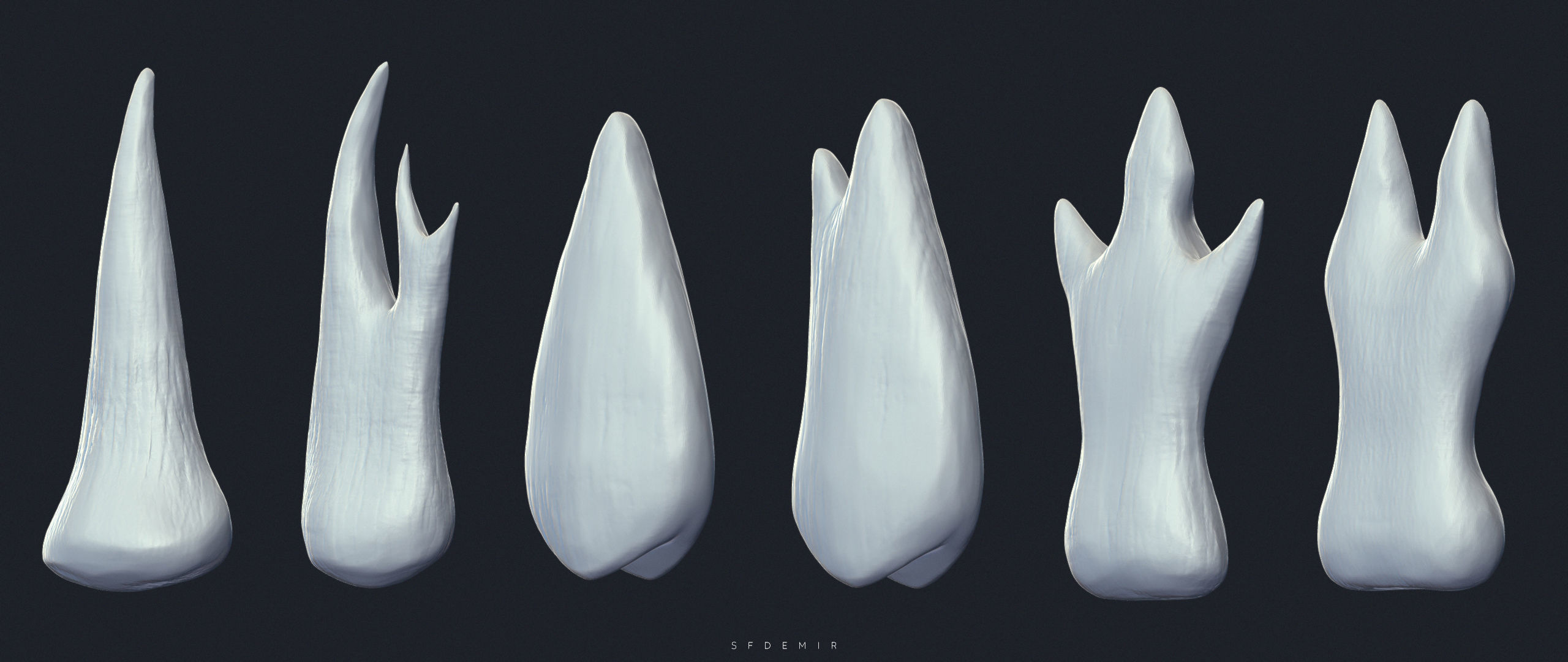 SFDEMIR Teeth IMM Brushes  Low-poly 3D model_15