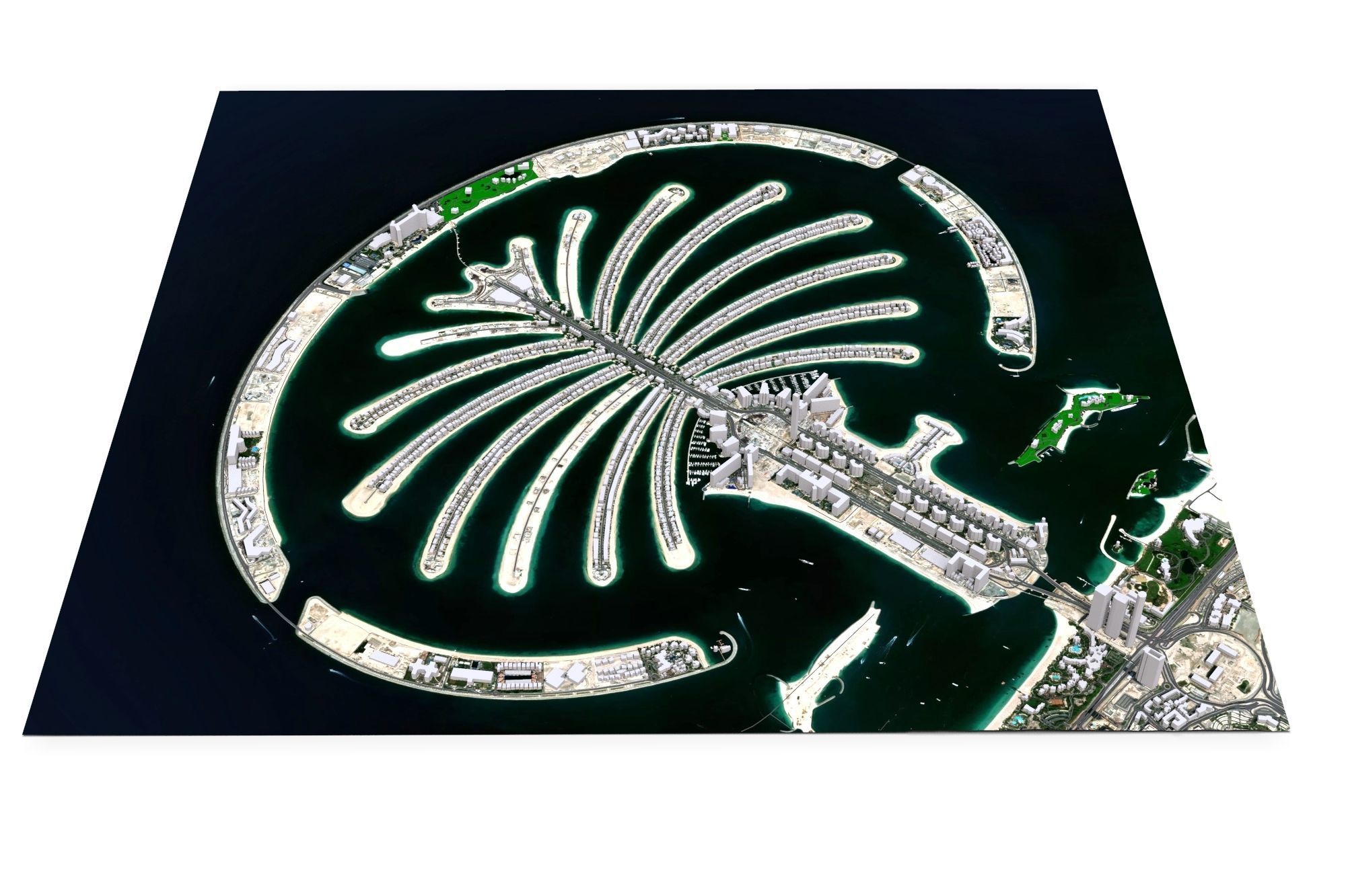 The Palm Jumeirah Island Dubai 3D model_1