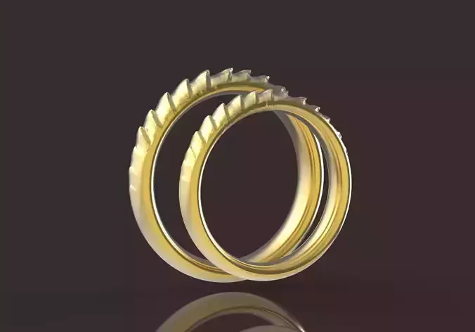 Daenerys Targaryen comfort wedding rings 3D print model