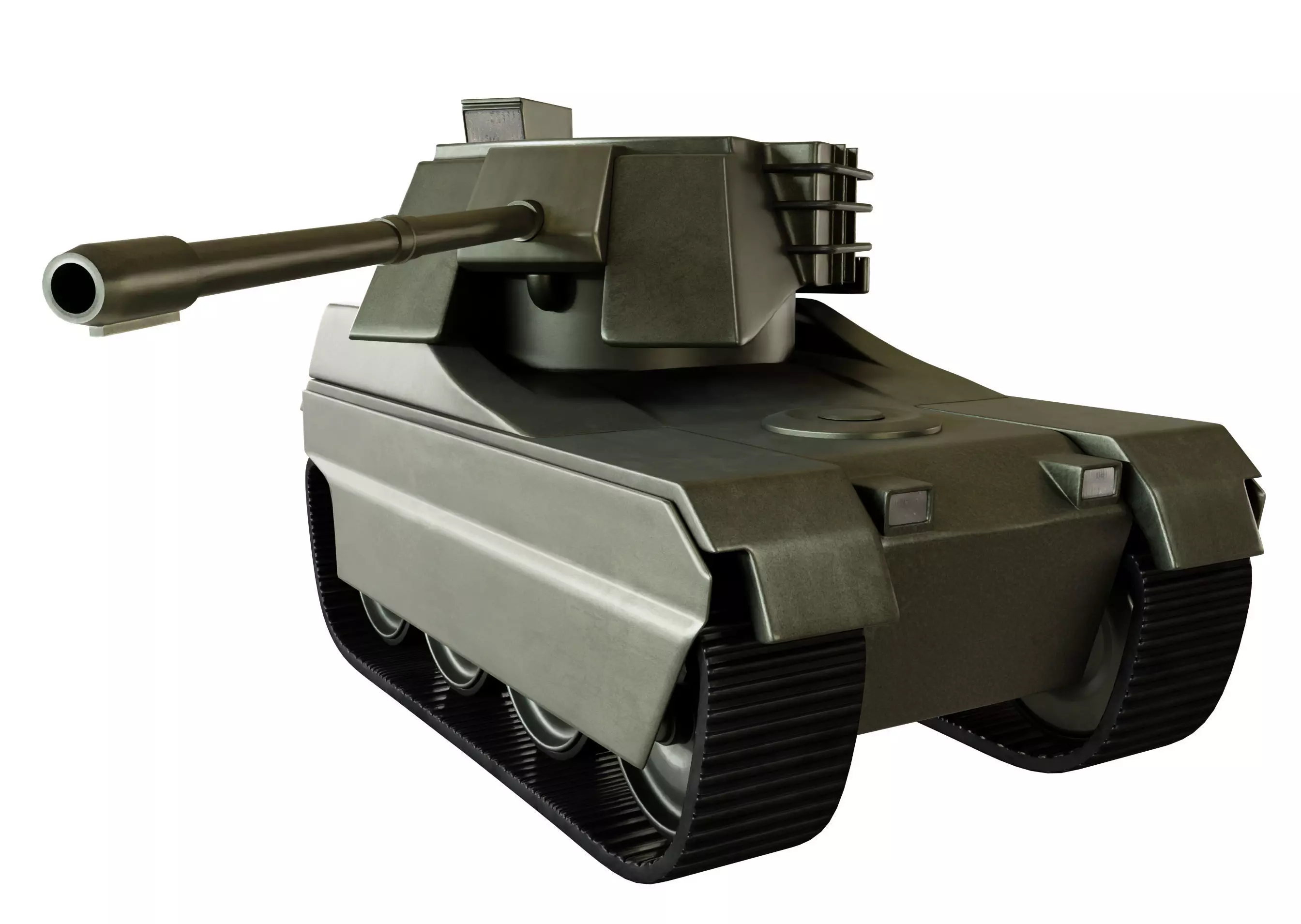 Military Tank Low-poly 3D model