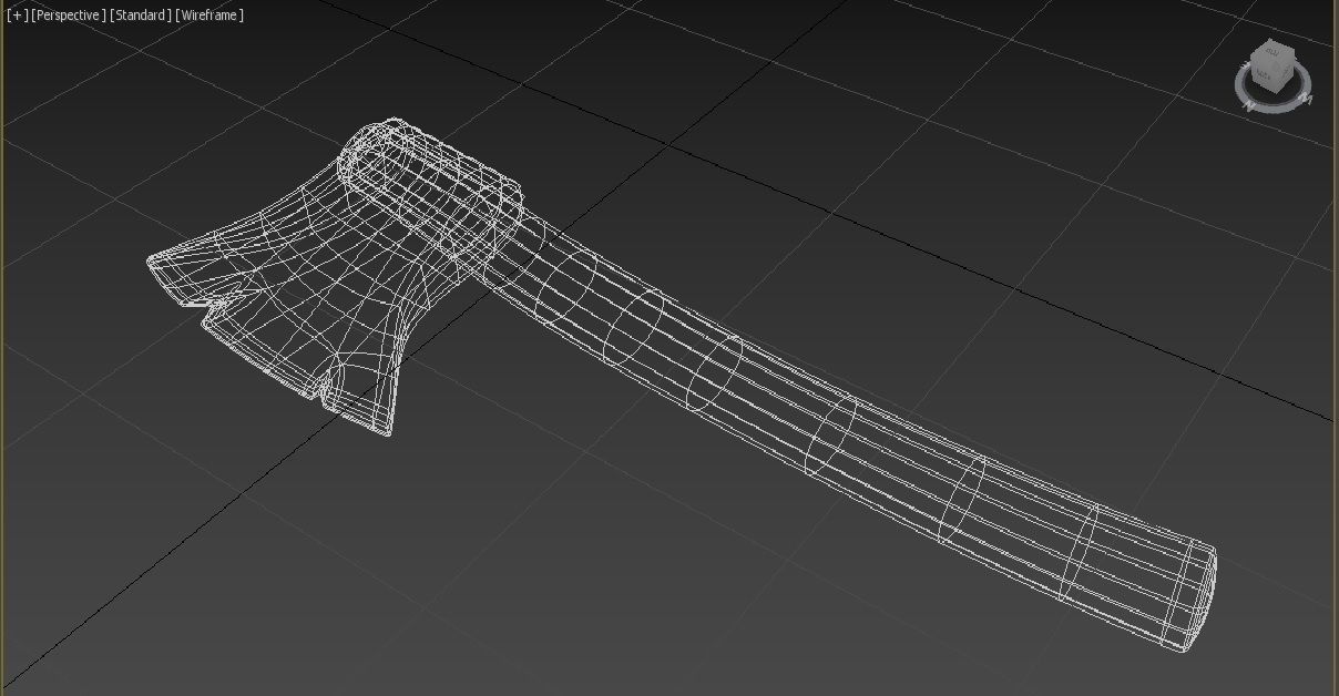AX 3d model axe Low-poly 3D model_6