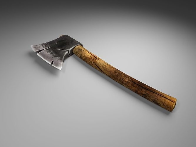 AX 3d model axe Low-poly 3D model