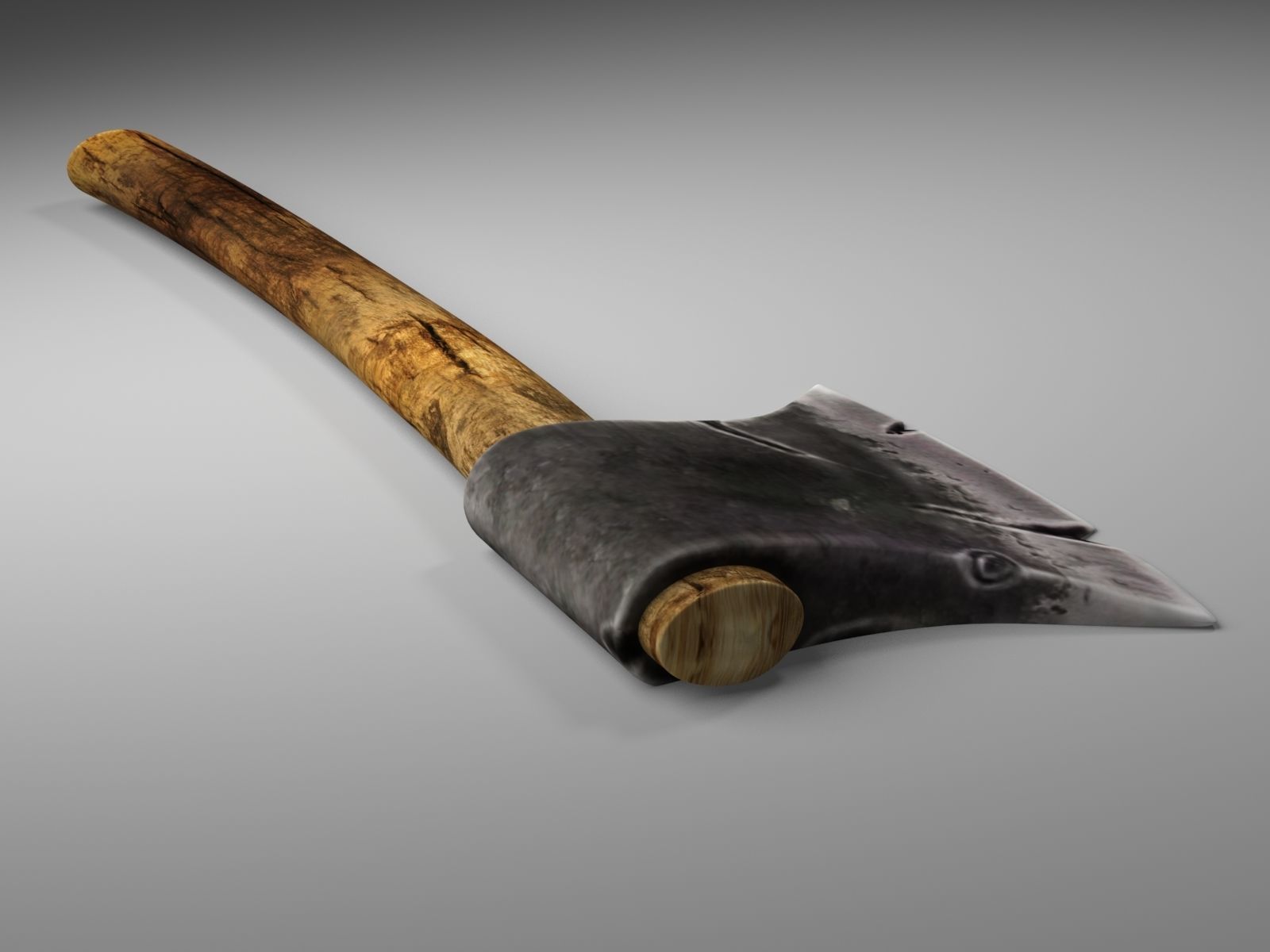 AX 3d model axe Low-poly 3D model_5