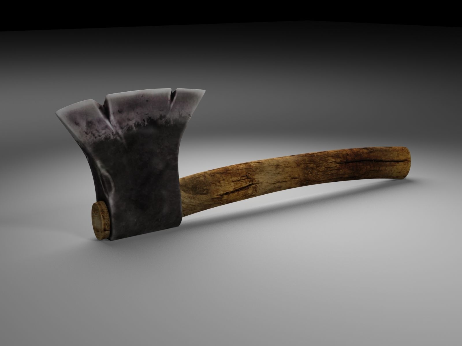 AX 3d model axe Low-poly 3D model_3