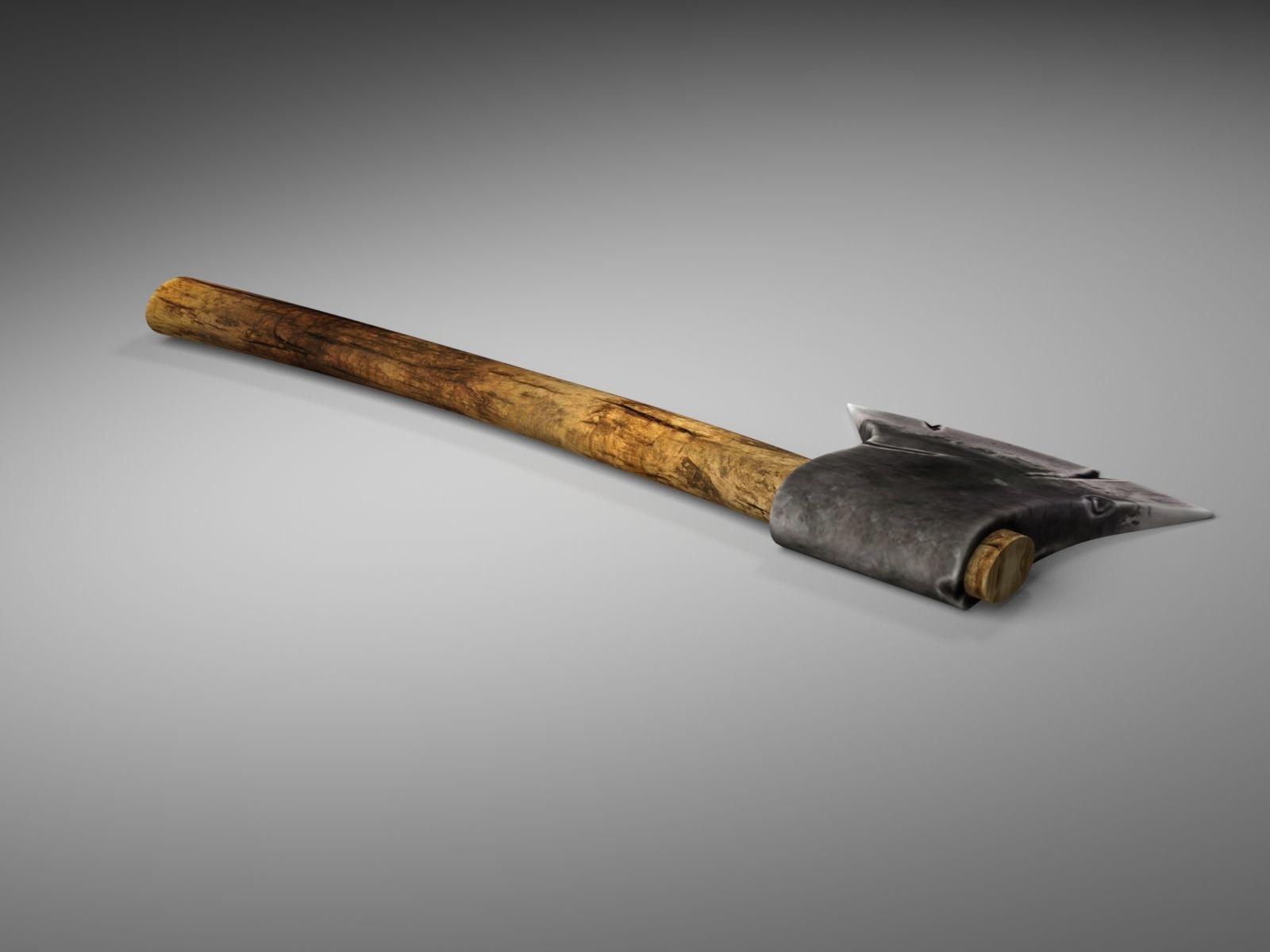 AX 3d model axe Low-poly 3D model_4