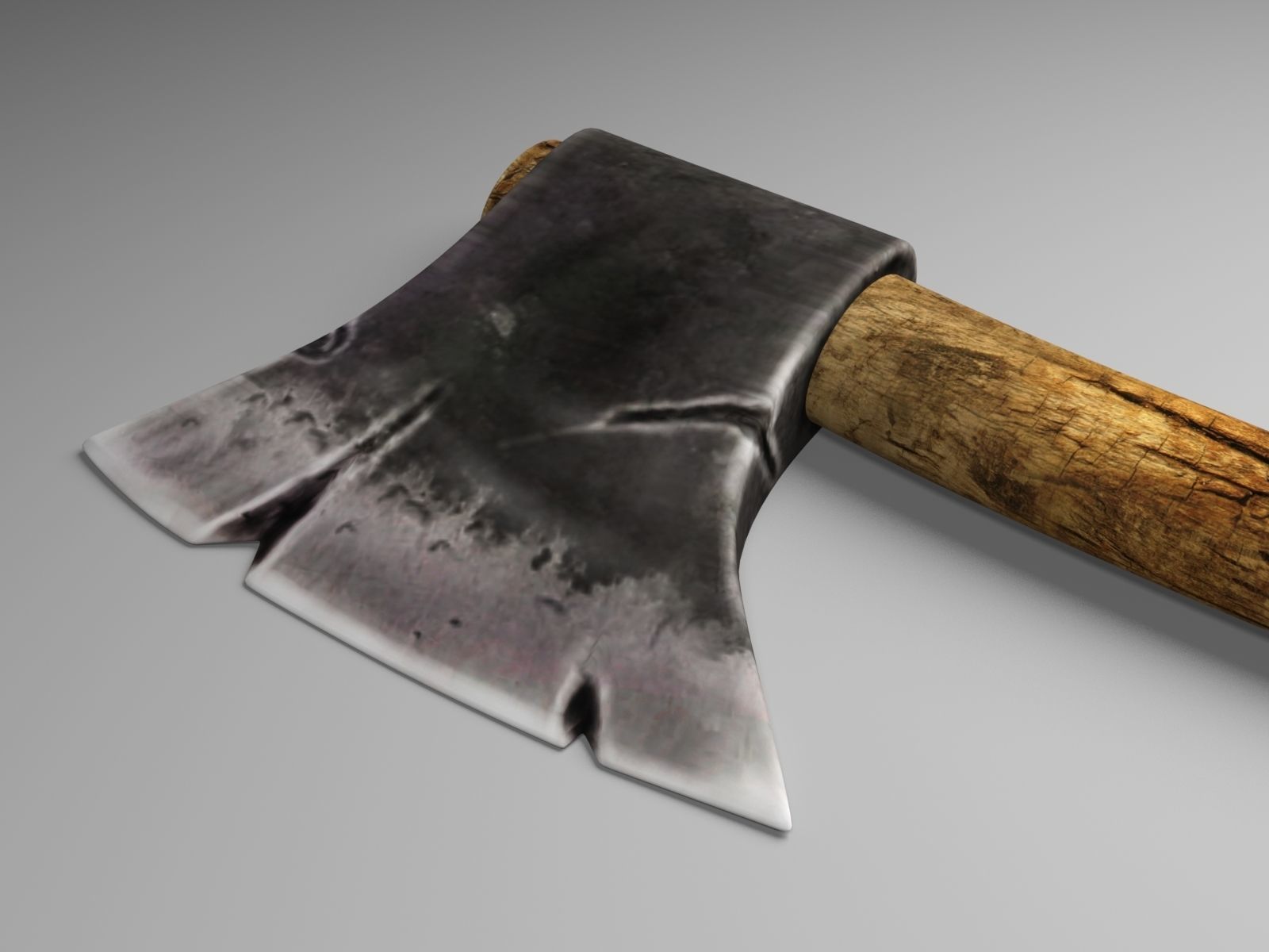 AX 3d model axe Low-poly 3D model_2