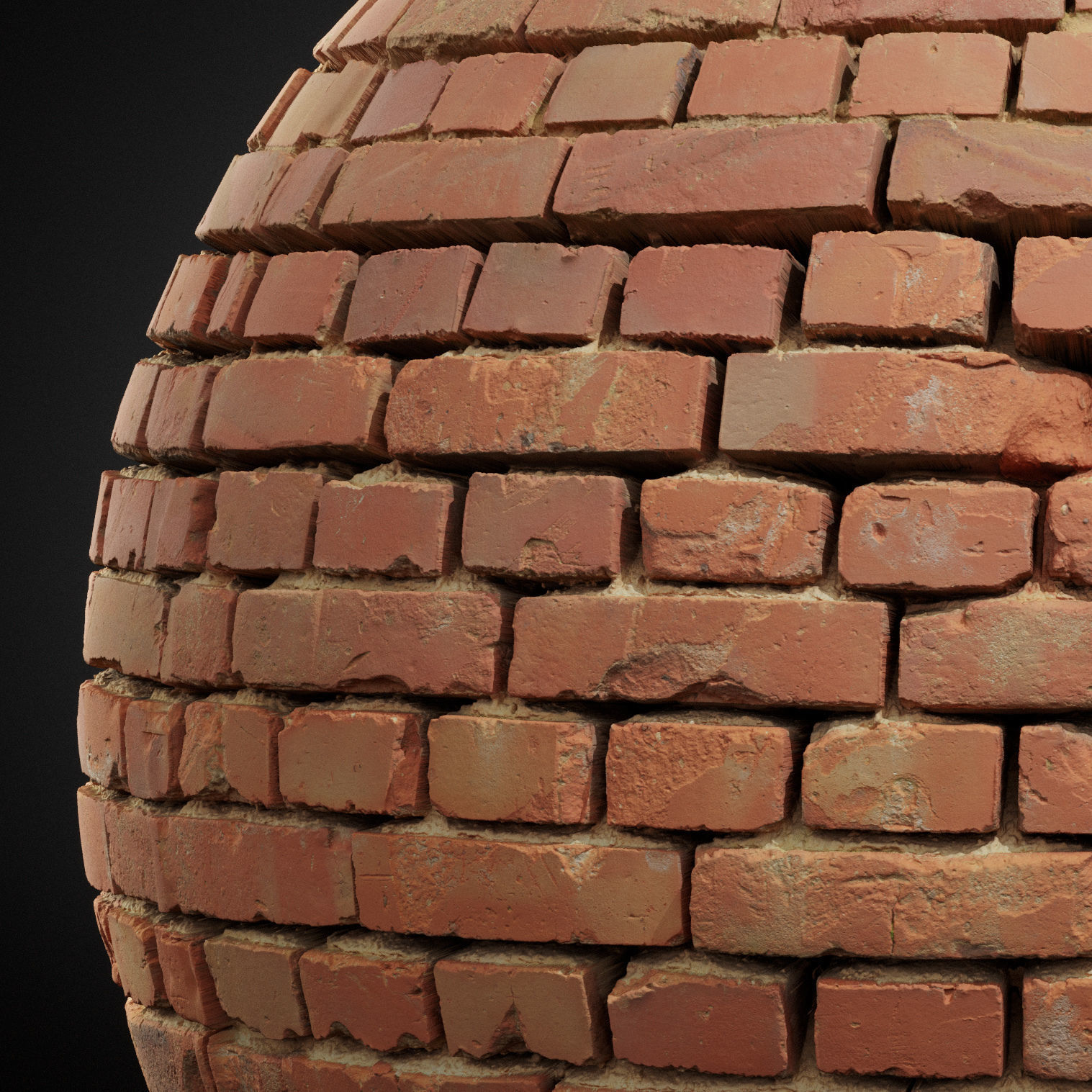 FREE Scanned PBR Texture Scanned Worn Loft Brick Wall 4k 8k 16k Texture_2