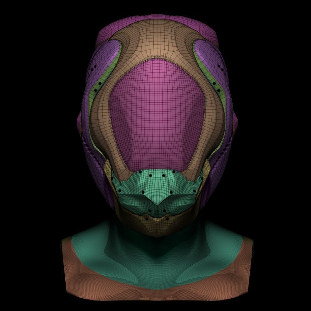 SCIFI HELMET 02 3D model_2