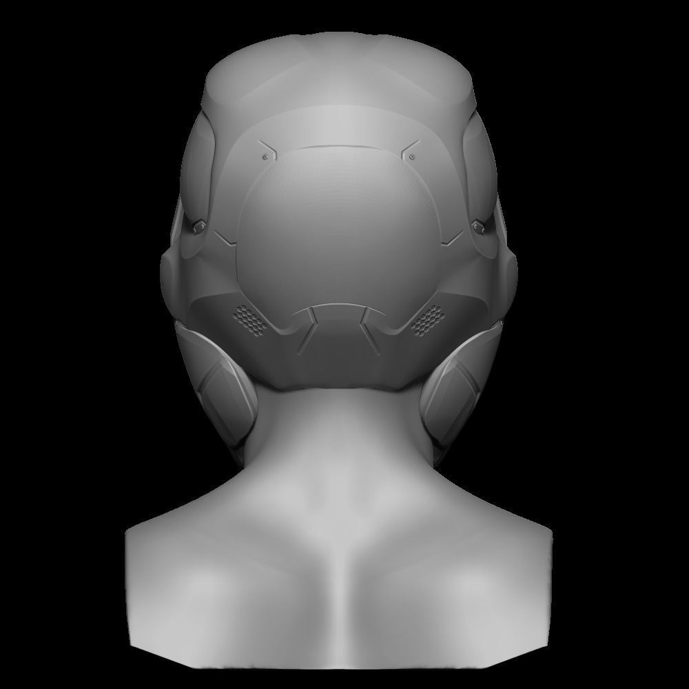 SCIFI HELMET 02 3D model_5