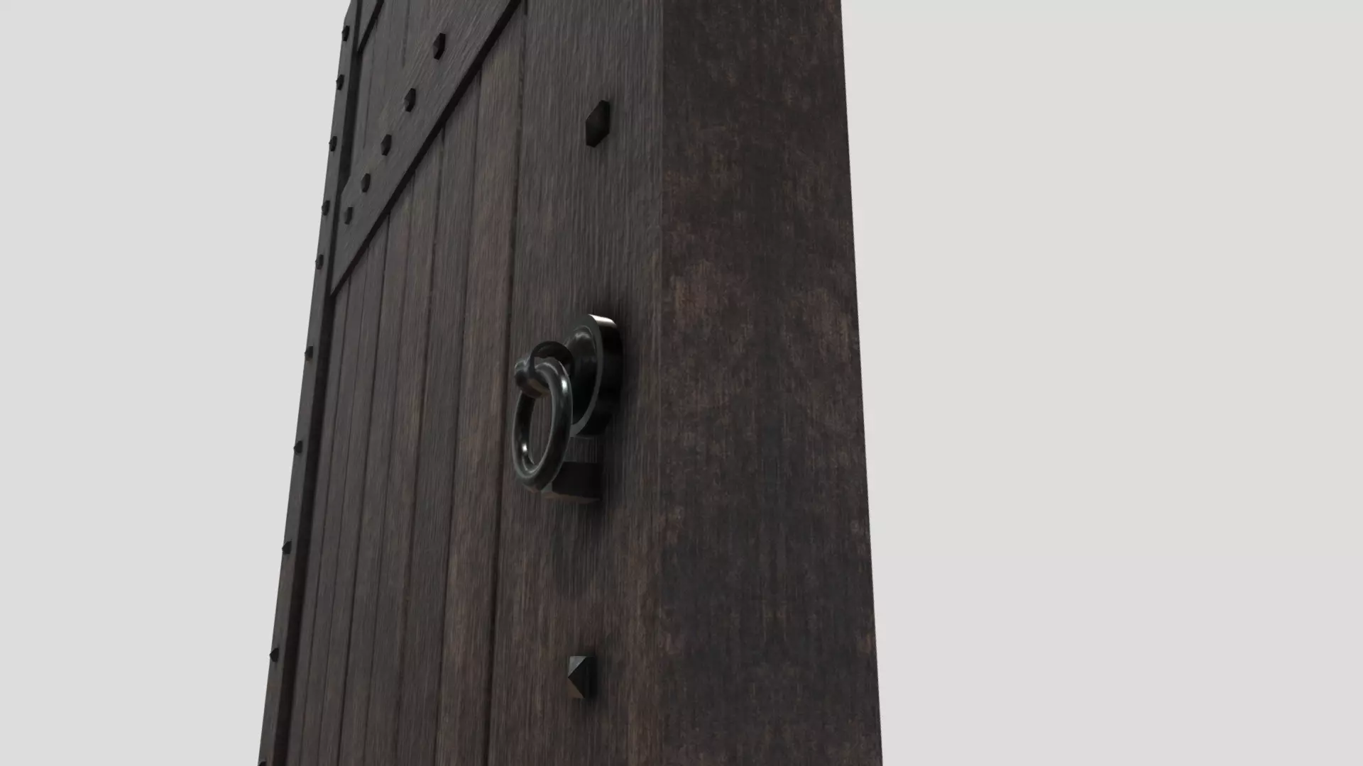 Medieval Door Low-poly 3D model