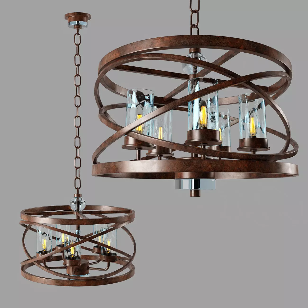 Kalco Eternity 5 Light Pendant 3D model