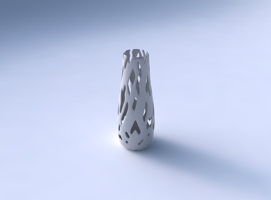 Vase with smooth cuts 3D print model_3