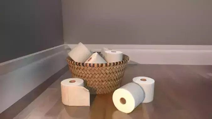 Tissue Basket Low-poly 3D model
