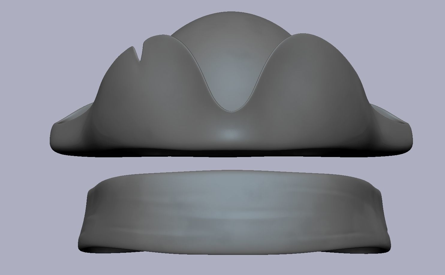 Pirate Hat and Bandana - Corsair Costume Low-poly 3D model_4