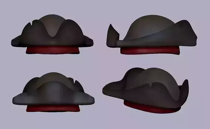 Pirate Hat and Bandana - Corsair Costume Low-poly 3D model