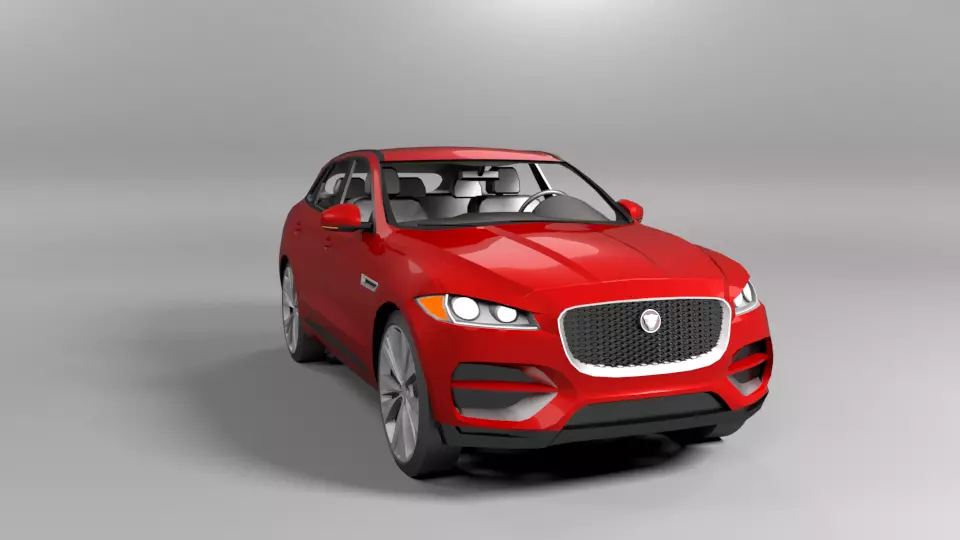JAGUAR F PACE LOWPOLY Low-poly 3D model_0