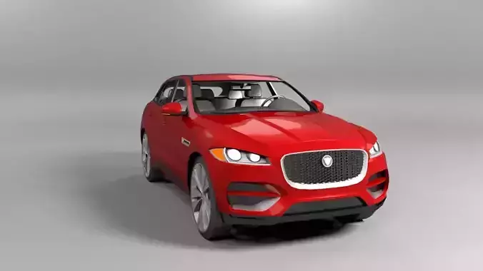 JAGUAR F PACE LOWPOLY Low-poly 3D model