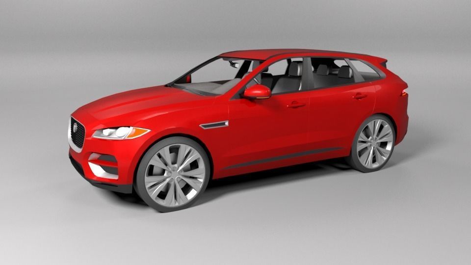 JAGUAR F PACE LOWPOLY Low-poly 3D model_6