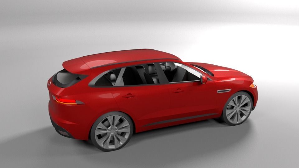 JAGUAR F PACE LOWPOLY Low-poly 3D model_4