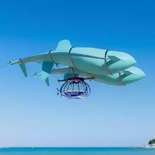 Air Balloon Low-poly 3D model