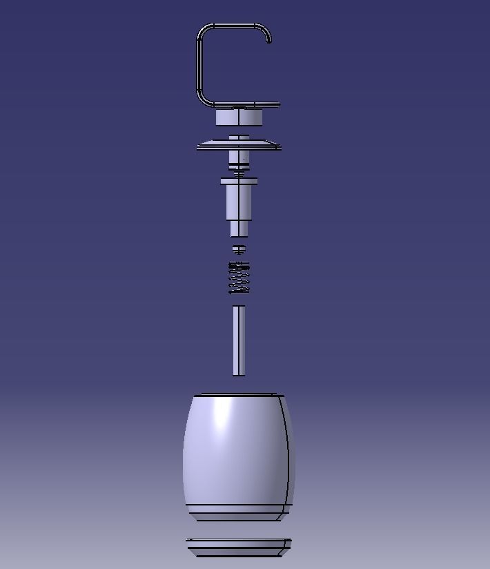 Liquid Hand Wash Dispenser  3D print model_22