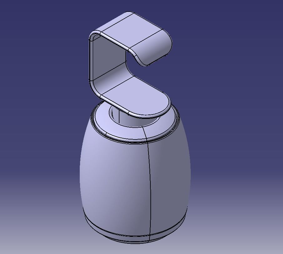 Liquid Hand Wash Dispenser  3D print model_25