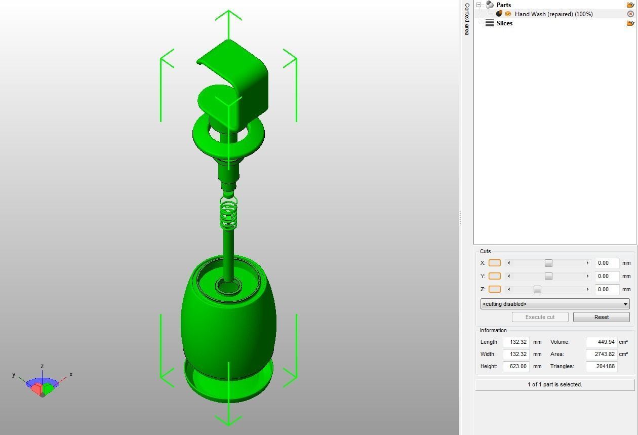 Liquid Hand Wash Dispenser  3D print model_28