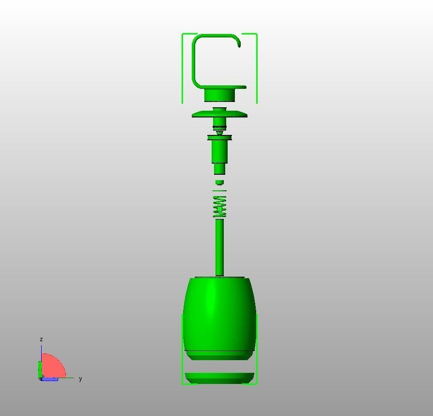Liquid Hand Wash Dispenser  3D print model_29