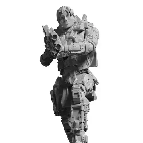 Scifi Battle Armor - Koloss Assault Rifle Captain Ryli 3D print