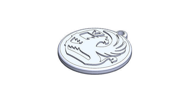 Vauxhall Logo Keyring Free 3D print model