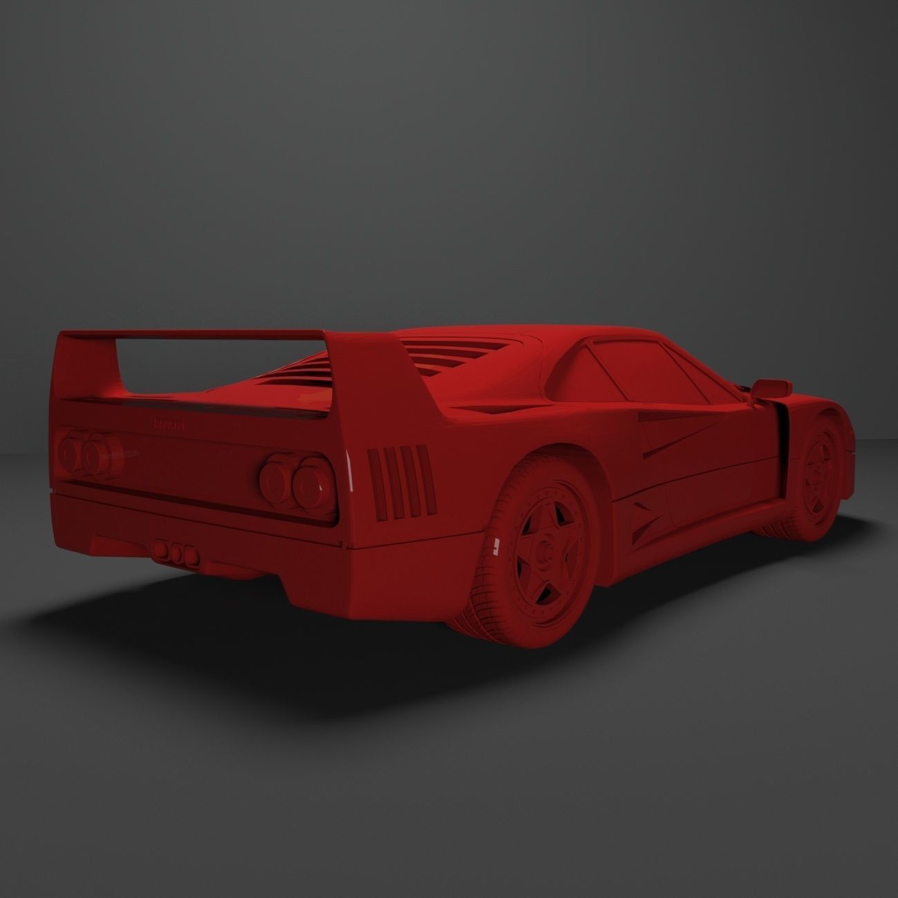 Ferrari F40 3D Model Ready For Print Free 3D print model_2