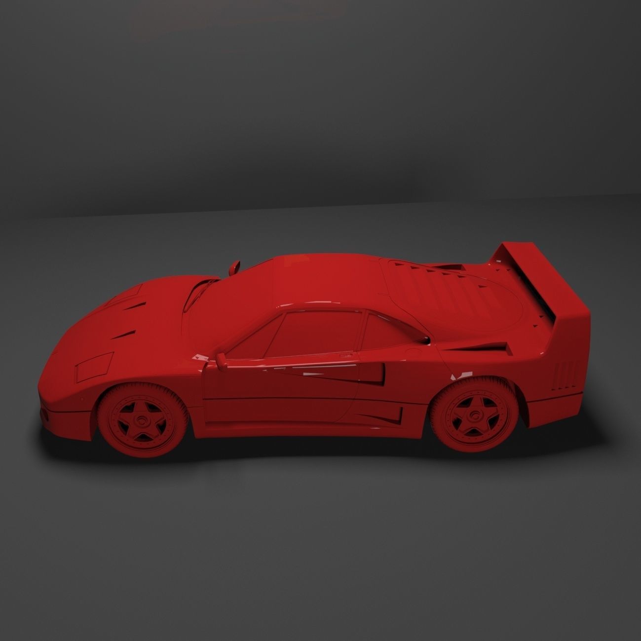 Ferrari F40 3D Model Ready For Print Free 3D print model_4