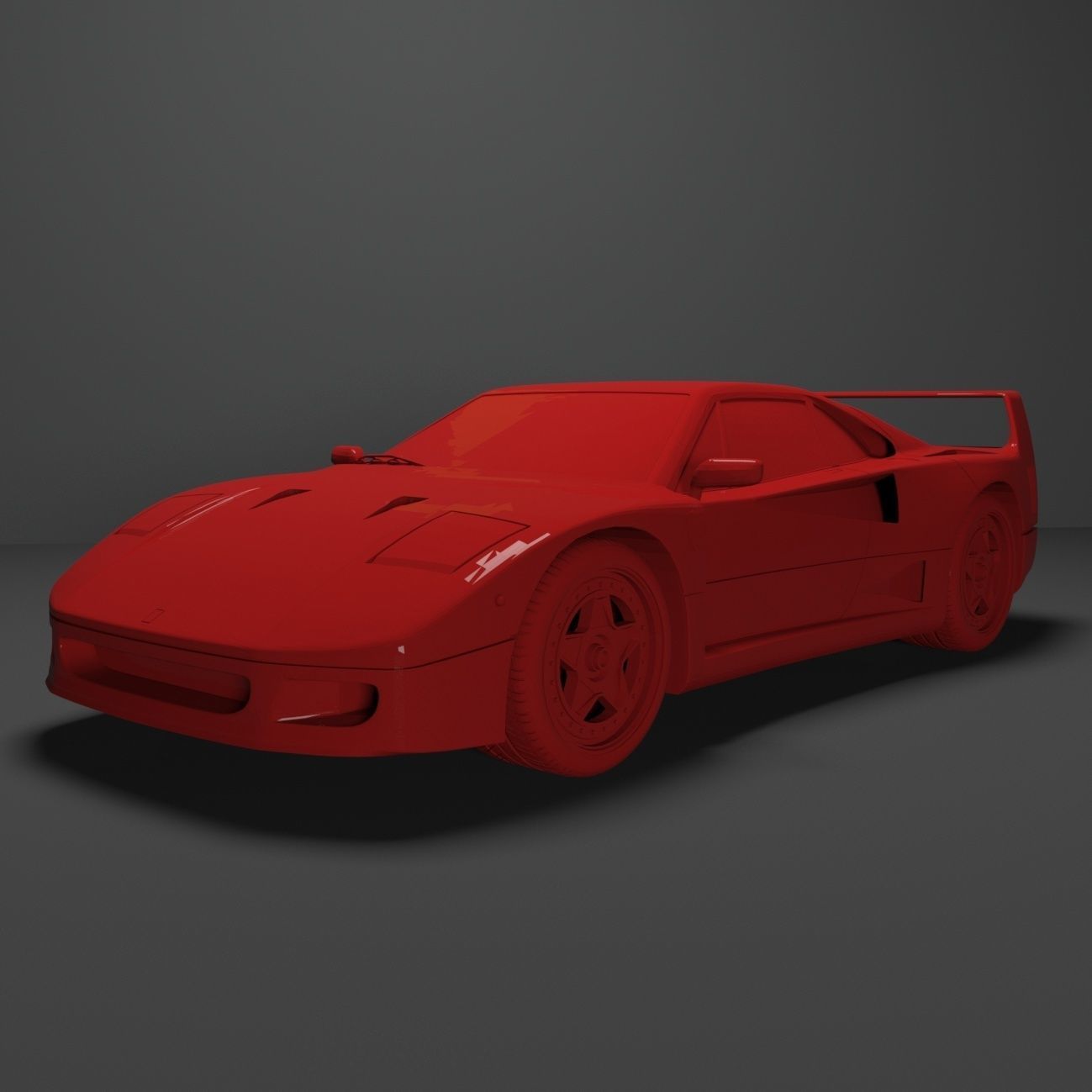 Ferrari F40 3D Model Ready For Print Free 3D print model_1
